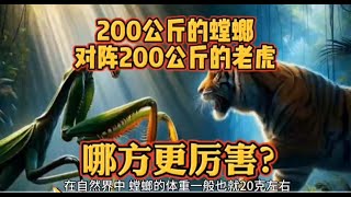 200公斤的螳螂对阵200公斤的老虎，哪方更厉害？