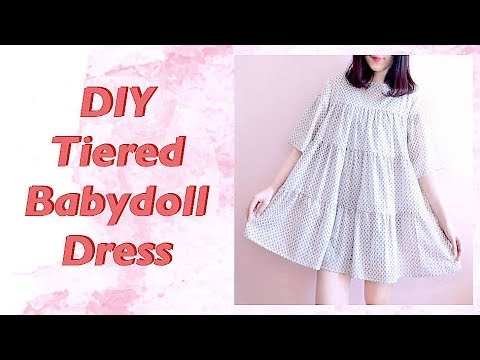 DIY Tiered Babydoll Dress / 手作教學 / Costura / Sewing Tutorialㅣmadebyaya DIY Tiered Babydoll Dress / 手作教學 / Costura / Sewing Tutorialㅣmadebyaya