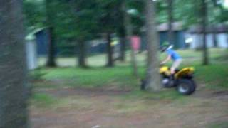 Jadyn Mallory Rauch doing laps on her DS70 Can Am ATV Harrison, Michigan