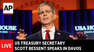 LIVE: Scott Bessent holds a press conference in Davos