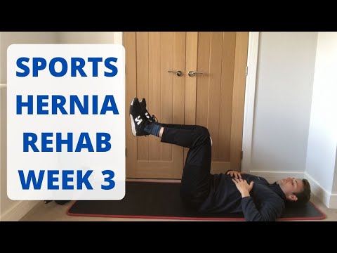 Rehabilitation exercises for sports hernia after inguinal surgery: week 3