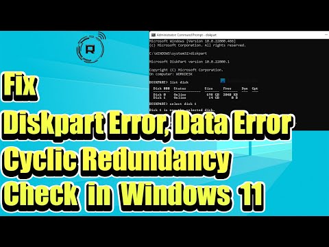 How to Fix Diskpart Error, Cyclic Redundancy Check Data Error in Windows 10/11