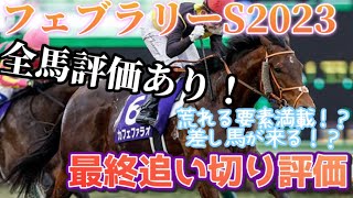 フェブラリーステークス2023 全馬最終追い切り評価