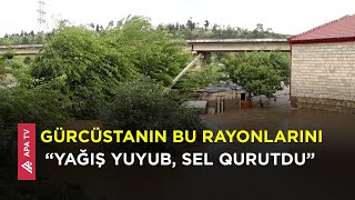 Güclü yağış Marneuli, Bolnisi, Dmanisi və Tetriskaroda ciddi fəsadlar törədib – APA TV