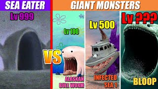 Sea Eater vs Giant Monsters Level Challenge Battles | SPORE