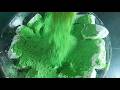 Gym Chalk asmr Chalk Crushing topped with Green Powder Play Sifting Paste Play Color changing powder