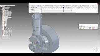 Motion simulation in Solid Edge ST8 - a model of an internal combustion engine