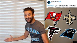 How the NFC South reacted to Carolina Panthers trading for Baker Mayfield