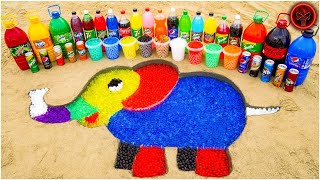 How to make Rainbow Elephant with Orbeez Colorful from Coca Cola, Pepsi, Popular Sodas & Mentos New