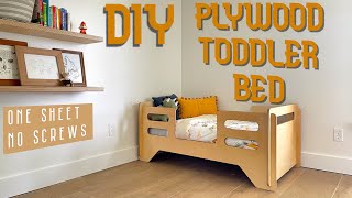 DIY Toddler Bed | One Sheet of Plywood | Kids Room Reno