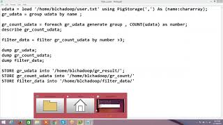Writing and Executing SCRIPT and UDF(user Defined Function) IN PIG