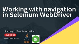 Selenium WebDriver - working with navigation - Refresh, Forward, back, redirect to