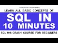 All SQL Fundamentals Explained in 10 Minutes | Learn SQL Basics for Beginners | SQL Crash Course