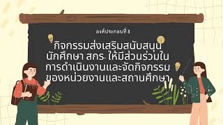 การนำเสนอการดำเนินงานองค์กรนักศึกษา ประจำปี 2566 สกร.อำเภอดอนจาน