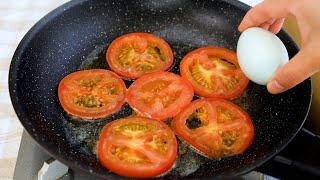 1 Tomato with 3 eggs! Quick breakfast in 5 minutes. Super easy and delicious ome