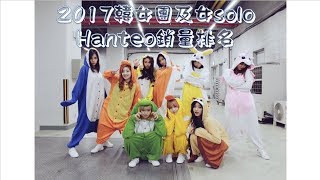 [10/28更]2017韓女團及女SOLO Hanteo銷量排名(少女時代 TWICE RED VELVET GFRIEND APINK....)