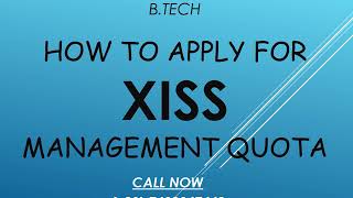 Direct Admission in XISS | Call @ (+91) 7409347449 |