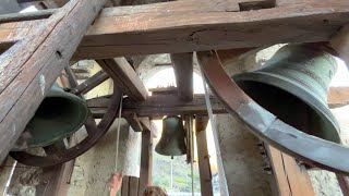 Italy [4K] Ringing of three bells in the ancient village of Pontemaglio