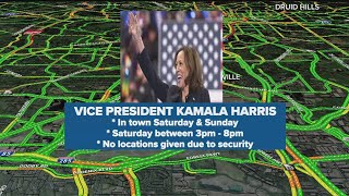 Busy weekend ahead with Kamala Harris, Usher in town, Falcons game | Atlanta traffic