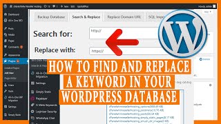 How to Find and Replace a keyword in your WordPress Database?