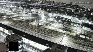 【アーカイブ】尾久駅ライブカメラ　尾久車両センター　カシオペア・四季島_2025.1.19