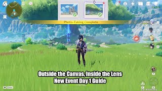 Outside the Canvas, Inside the Lens New Event Day 1 Guide Gameplay - Genshin Impact