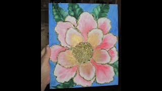 Mixed Media Chunky Flower Plaque - Tutorial Part 1 - jennings644 - Teacher of All Crafts