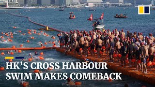 Hong Kong’s Cross Harbour swim makes triumphant return amid Covid-19 restrictions