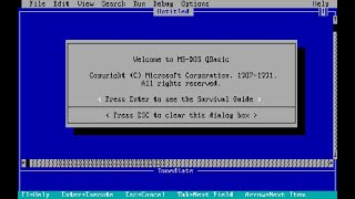 Working with Quick - Basic Programming Language.