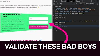Working with HTML Form Fields in Javascript