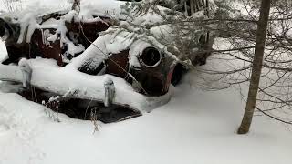 Abandoned 1956 Ford Victoria in the Woods