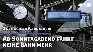 Eisenbahngewerkschaft ruft zu zweitägigem Warnstreik ab Sonntagabend auf | AFP