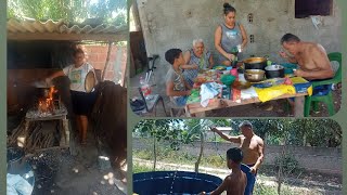 Meu esposo veio fazer a instalação elétrica da casa da mãe dele+ Fiz Pirão de Mocotó