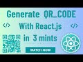 React QR Code Generator | Create QR Code in React using react-qr-code (Step-by-Step Guide)