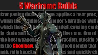 The most warframe build I've ever made (and 5-6 other ones)