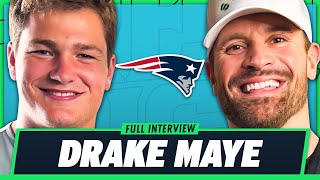 Drake Maye Talks New England Patriots, Mike Vrabel \u0026 Peyton Manning Mentorship