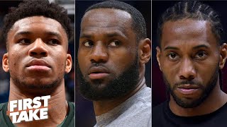 First Take debates whether Giannis or Kawhi will be a tougher matchup for LeBron