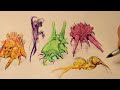 how to draw random shapes into awesome creatures