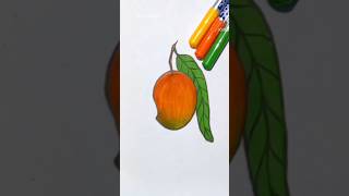 Trick to Draw a Mango 🥭 Art Very Easy🤩 #shorts #mango #drawing #easy #viral #trending #satisfying