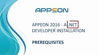 Appeon 2016 Installation Prerequisites Tutorial