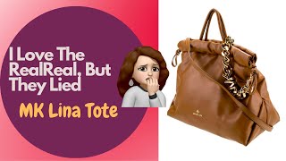 I Love the RealReal - But They LIED! Michael Kors Lina Tote Unboxing