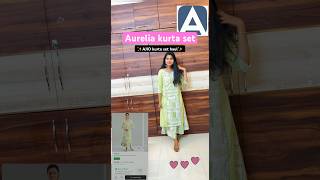 Aurelia Kurta set from AJIO | must have kurta | love to wear #tryon #aurelia #ajiohaul