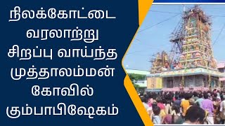 வீலிநாயக்கன்பட்டி  கிராமத்தில் வரலாற்று சிறப்புவாய்ந்த பழங்கால முத்தாலம்மன் கோவில் மகாகும்பாபிஷேகம்