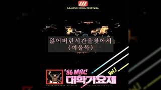 '86MBC대학가요제 B02 잃어버린시간을찾아서 (여울목)