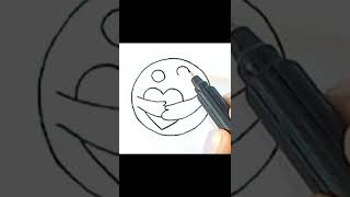 Sad Emoji Drawing Easy Step By Step  #shorts