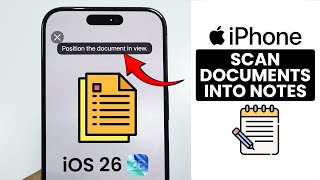 [iOS 26] How to Scan Documents into Notes on ANY iPhone - Make Pdf