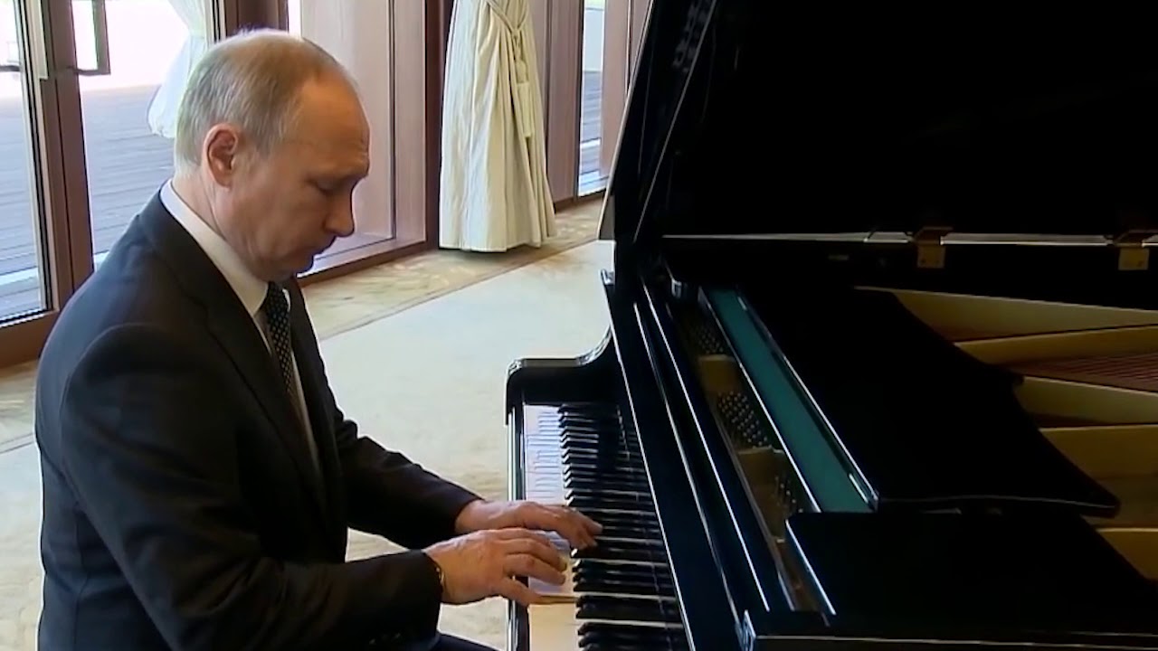 Putin Plays Wide Putin Song On Piano - YouTube