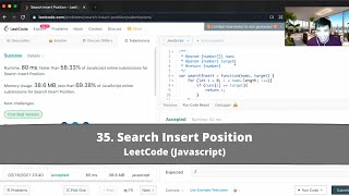 How to Solve "35 Search Insert Position" on LeetCode? - Javascript