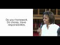 learn english with michelle obama about raising kids