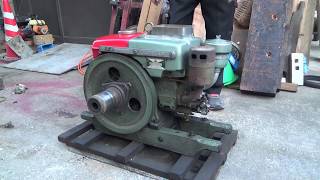 ヤンマーディーゼル発動機 F4 始動運転 Yanmar diesel engine!Type,F4.Starting operation.